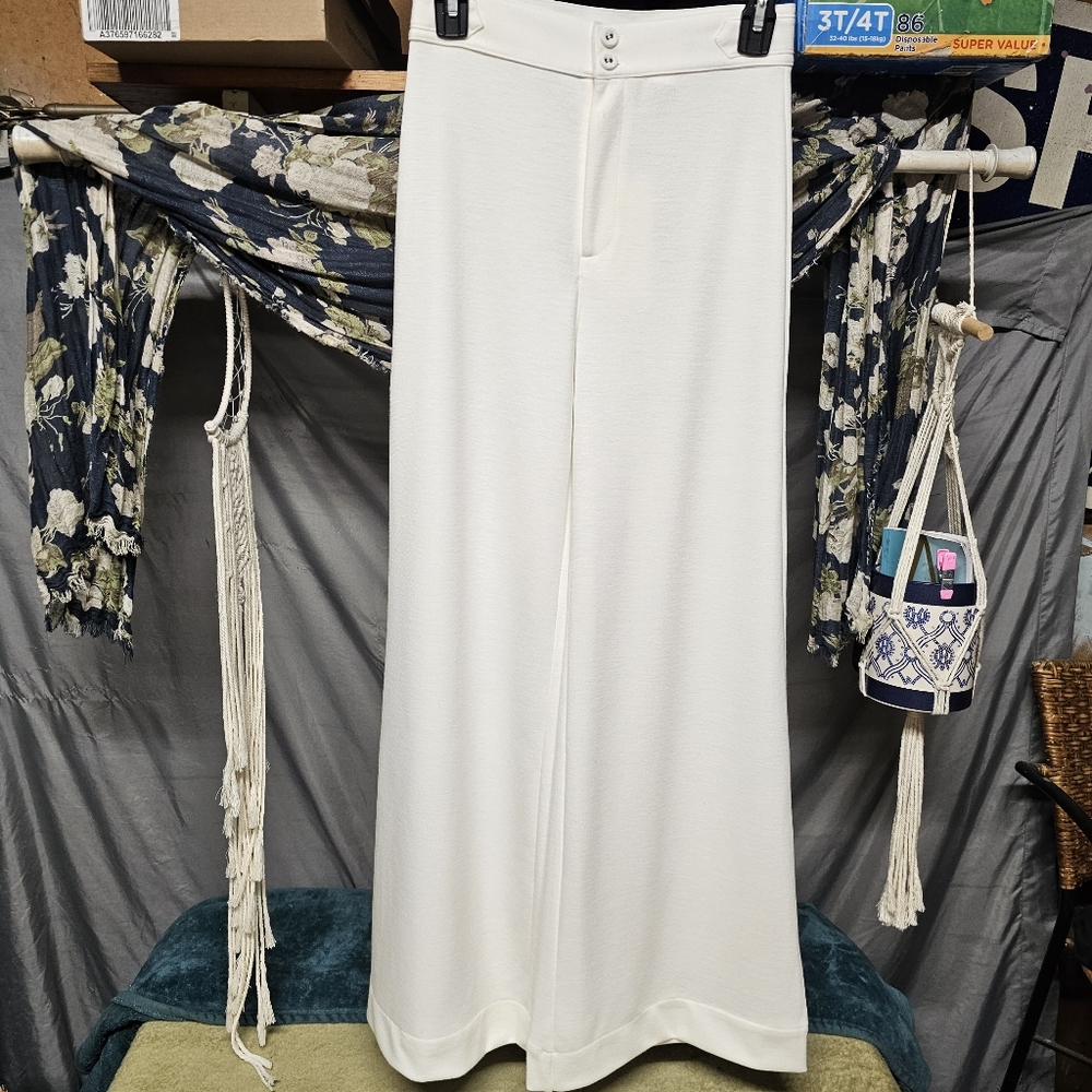 NEW Suzie Kondi Los Angeles | White High Waist Bootcut Ponte Pants size XS